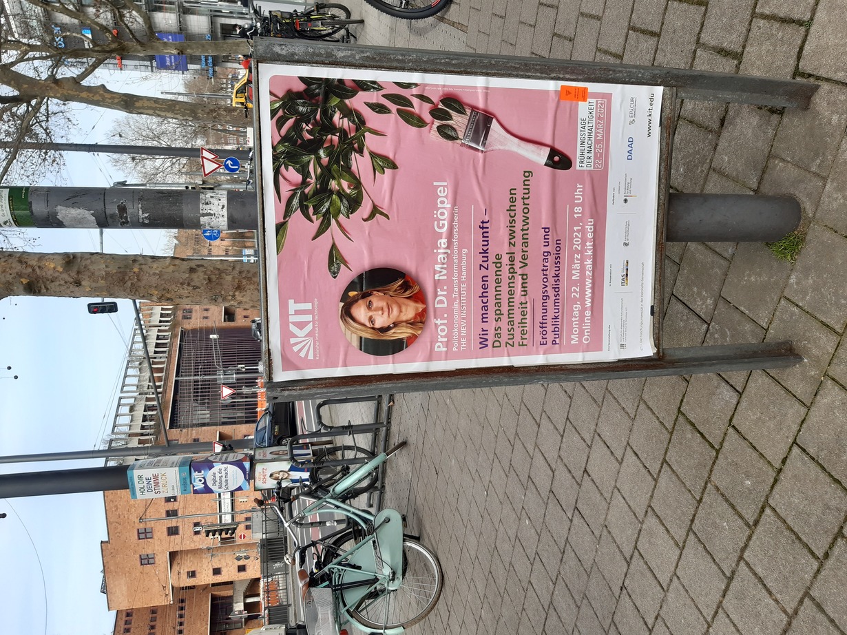 Plakat in der Stadt