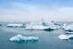 Schmelzende Eisberge im Meer